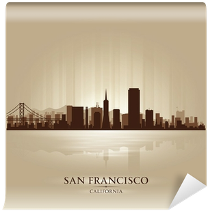 San Francisco, California Skyline City Silhouette Wall - Tony Bennett / I Left My Heart In San Francisco, The (400x400), Png Download