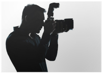 Silhouette Man Portrait Photographer Poster • Pixers® - Siluet Photography Png (400x400), Png Download