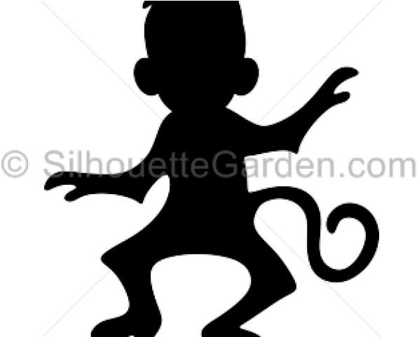Monkey Silhouette - Arrow (640x480), Png Download