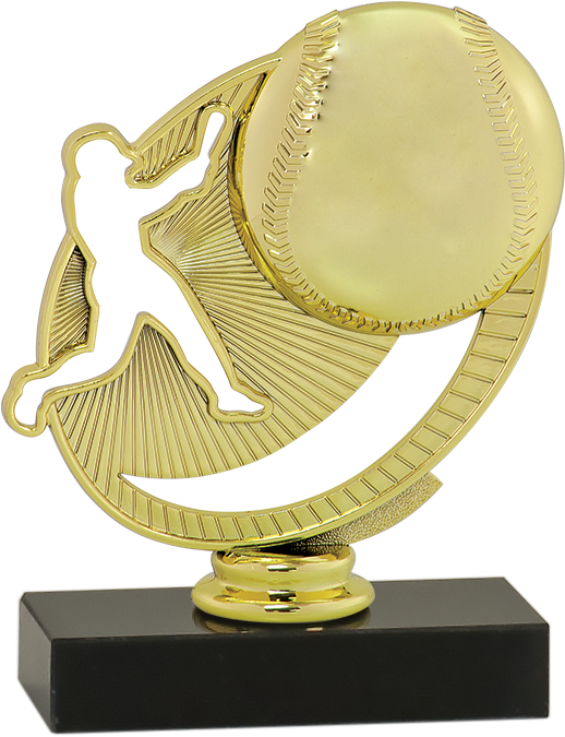 Silhouette Baseball Trophy - Trophy (580x694), Png Download