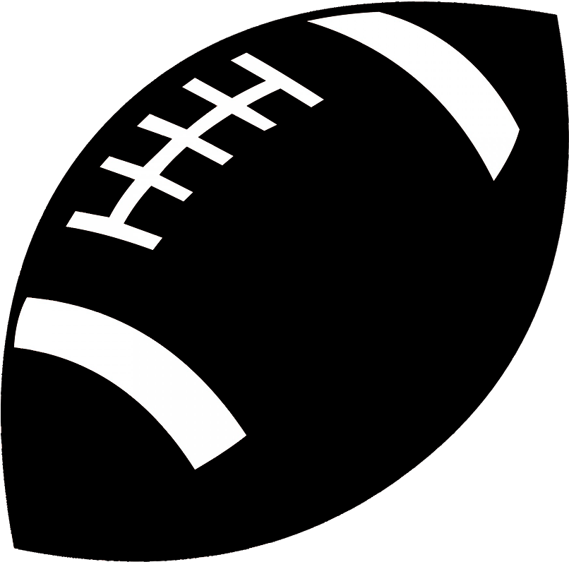 Football Ball Silhouette - Football And Cheer Logo (886x886), Png Download