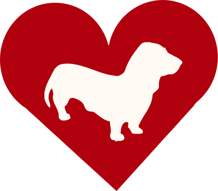 Basset Bleu De Gascogne In Heart Outdoor Vinyl Silhouette - Basset Bleu De Gascogne (733x640), Png Download
