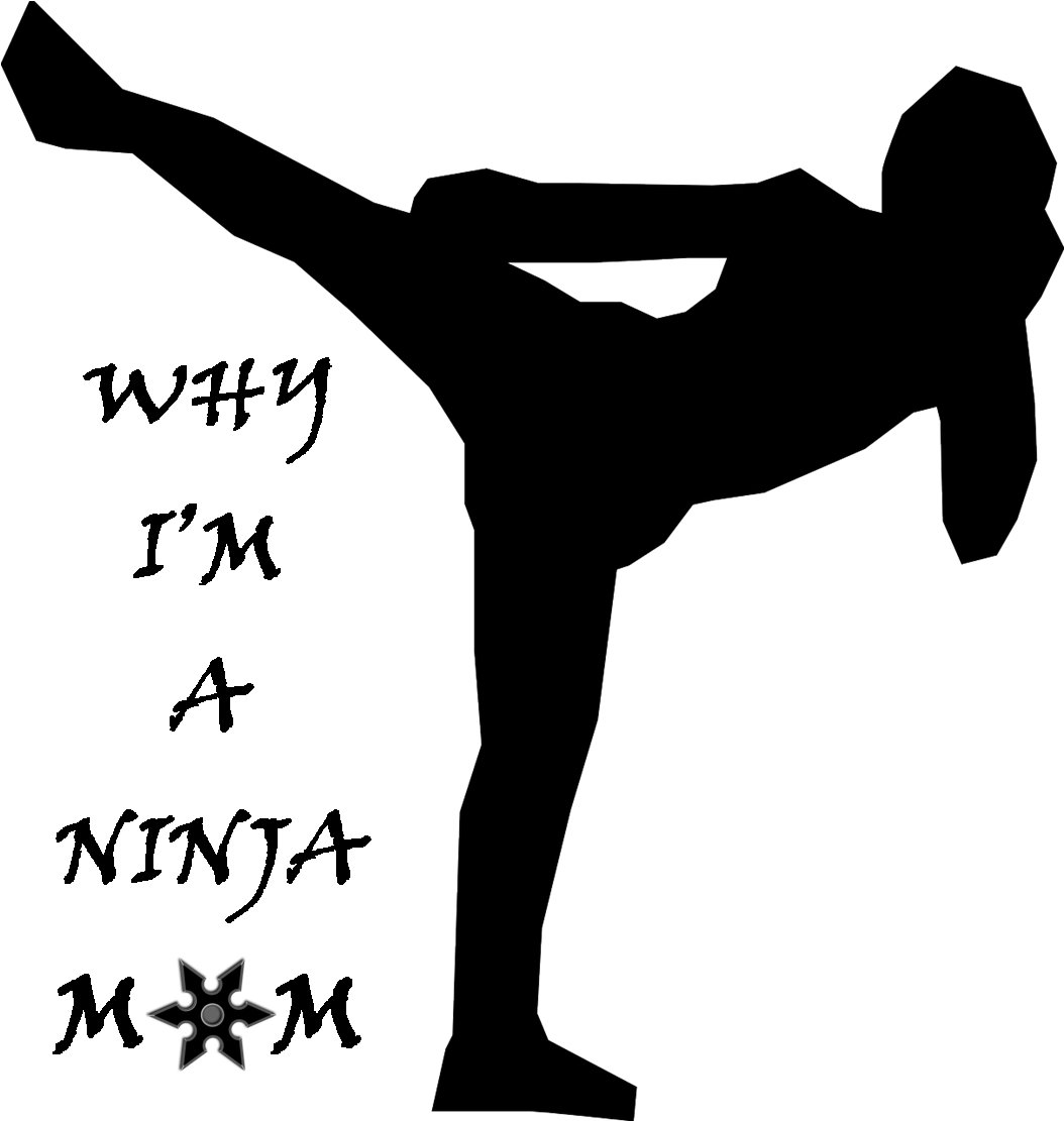 Ninja Silhouette Cliparts - Kickboxing Clipart (1076x1122), Png Download