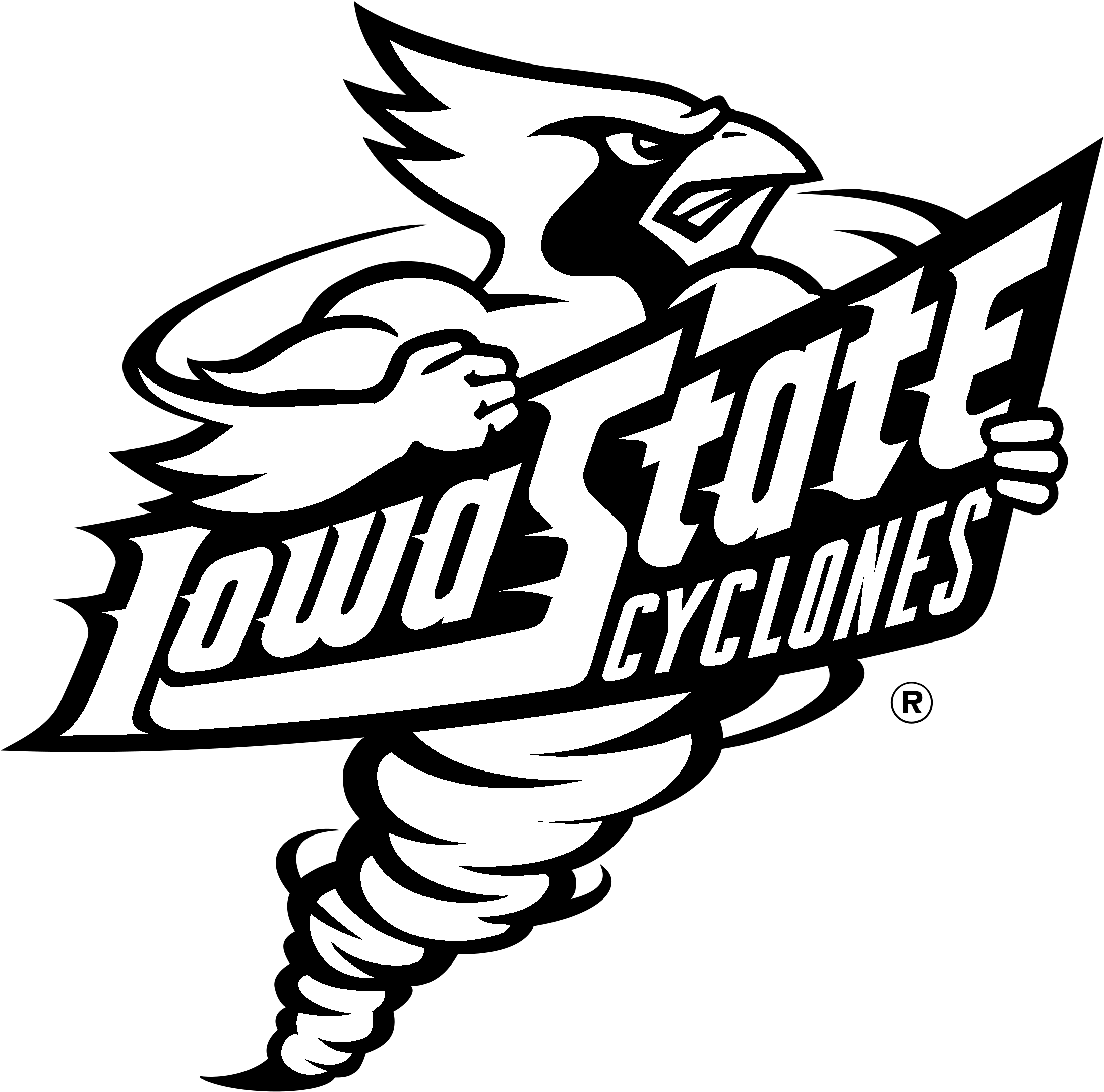 Iowa State Cyclones Logo Black And White - Iowa State Cyclones Logo (2400x2400), Png Download