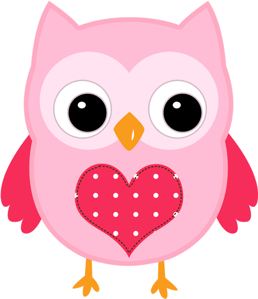 Coruja Rosa Png (640x640), Png Download