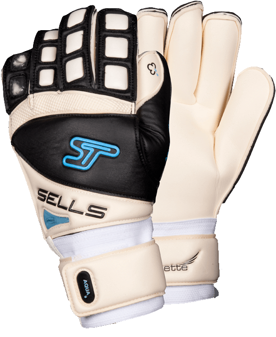 White/aqua/black - Sells Silhouette Aqua Goalkeeper Gloves (800x800), Png Download