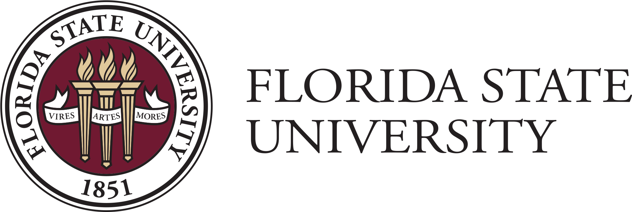 Smiley Face - Florida State University Emblem (2250x825), Png Download
