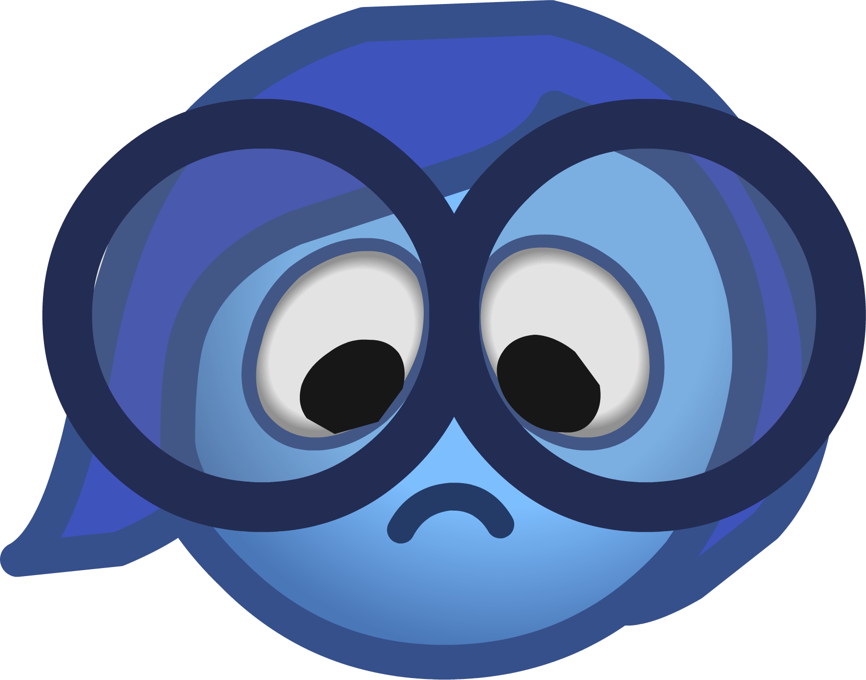 Inside Out Party 2015 Emoticons Sadness - Inside Out Emoji Png (1733x1361), Png Download