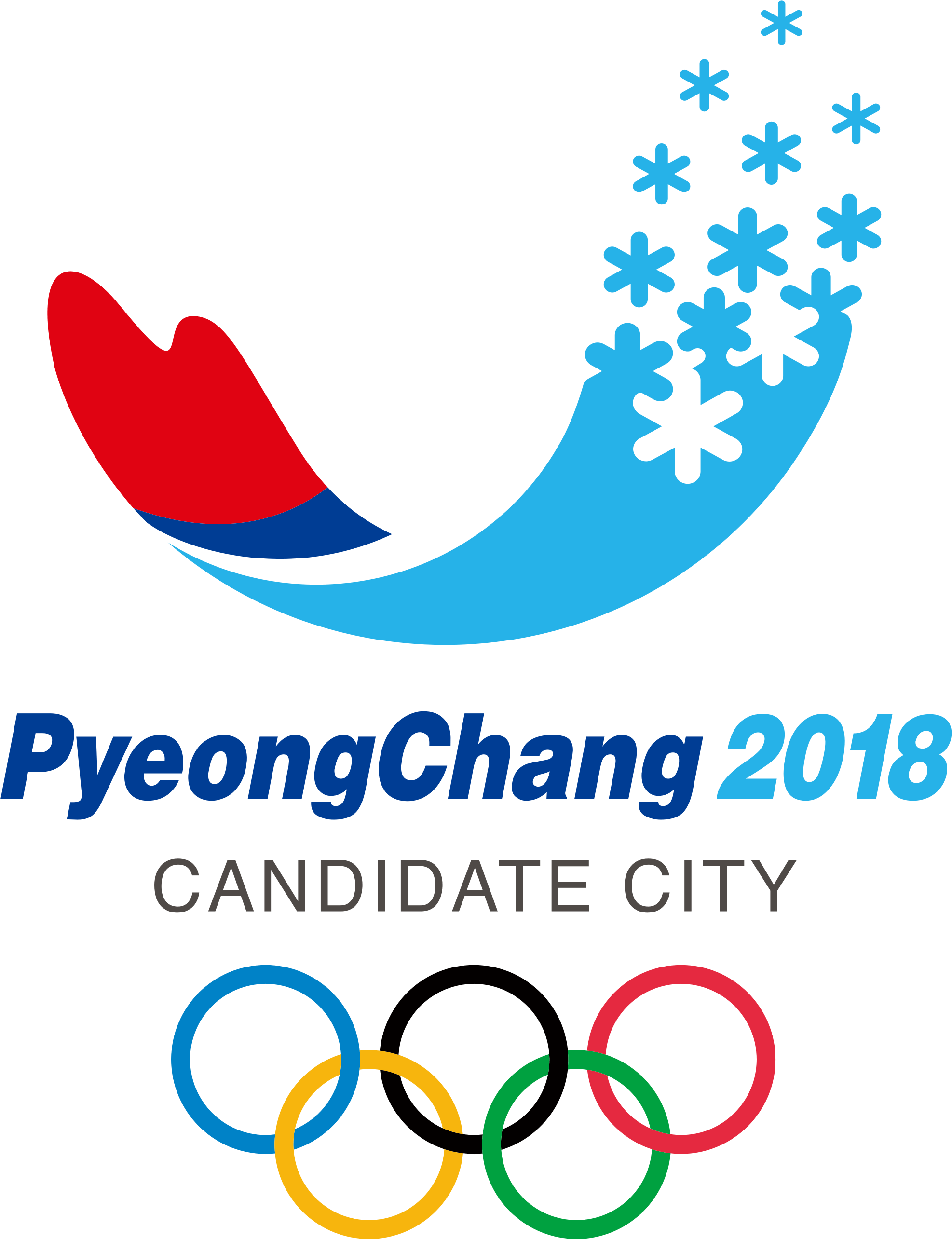 Pyeongchang Winter Olympic Games 2018 Logo - 2018 Winter Olympic Games Logo Png (2000x2594), Png Download