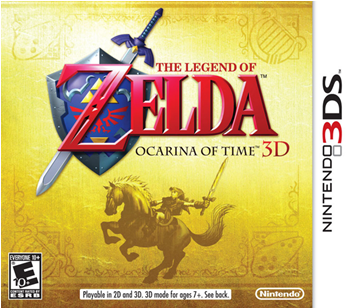 Legend Of Zelda, The - Legend Of Zelda: Ocarina Of Time 3d Nintendo 3ds Game (350x438), Png Download