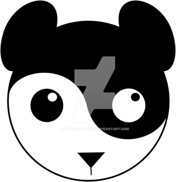 Student Project - Yin And Yang Panda (914x875), Png Download