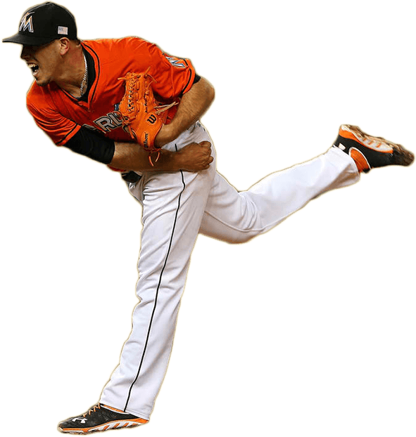 Miami Marlins Jose Fernandez - Miami Marlins Png (591x622), Png Download