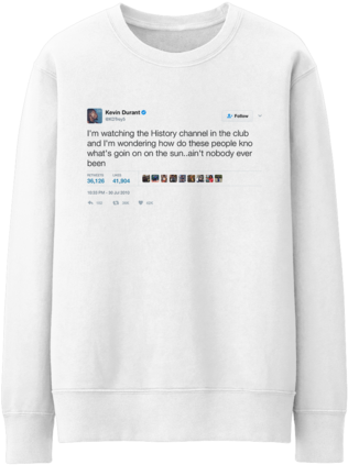 Kevin Durant Im Watching History Channel In The - November Is Over Shirt Tyler The Creator White (441x480), Png Download