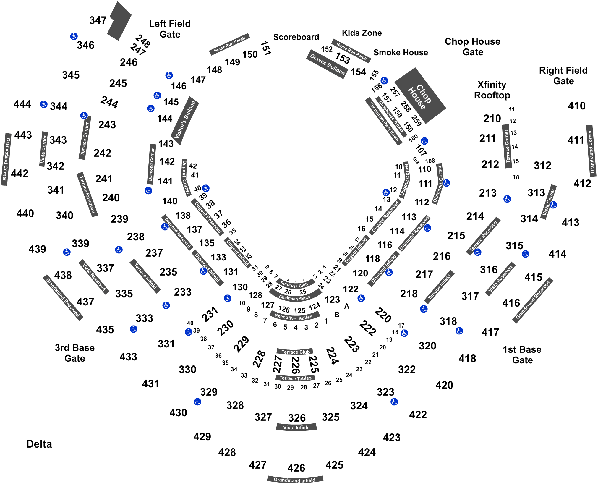Seatics Logo - Suntrust Park (2100x1728), Png Download