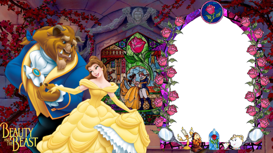 Beauty And The Beast Birthday Clipart Belle Beast Birthday - Beauty And The Beast Png (899x506), Png Download