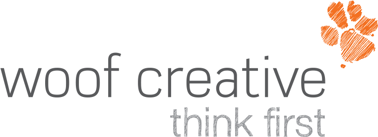 Woof Creative Logo Cmyk - Monochrome (800x309), Png Download