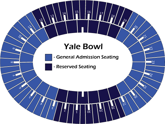 Harvard-yale Football Information - Yale Bowl General Admission (572x432), Png Download