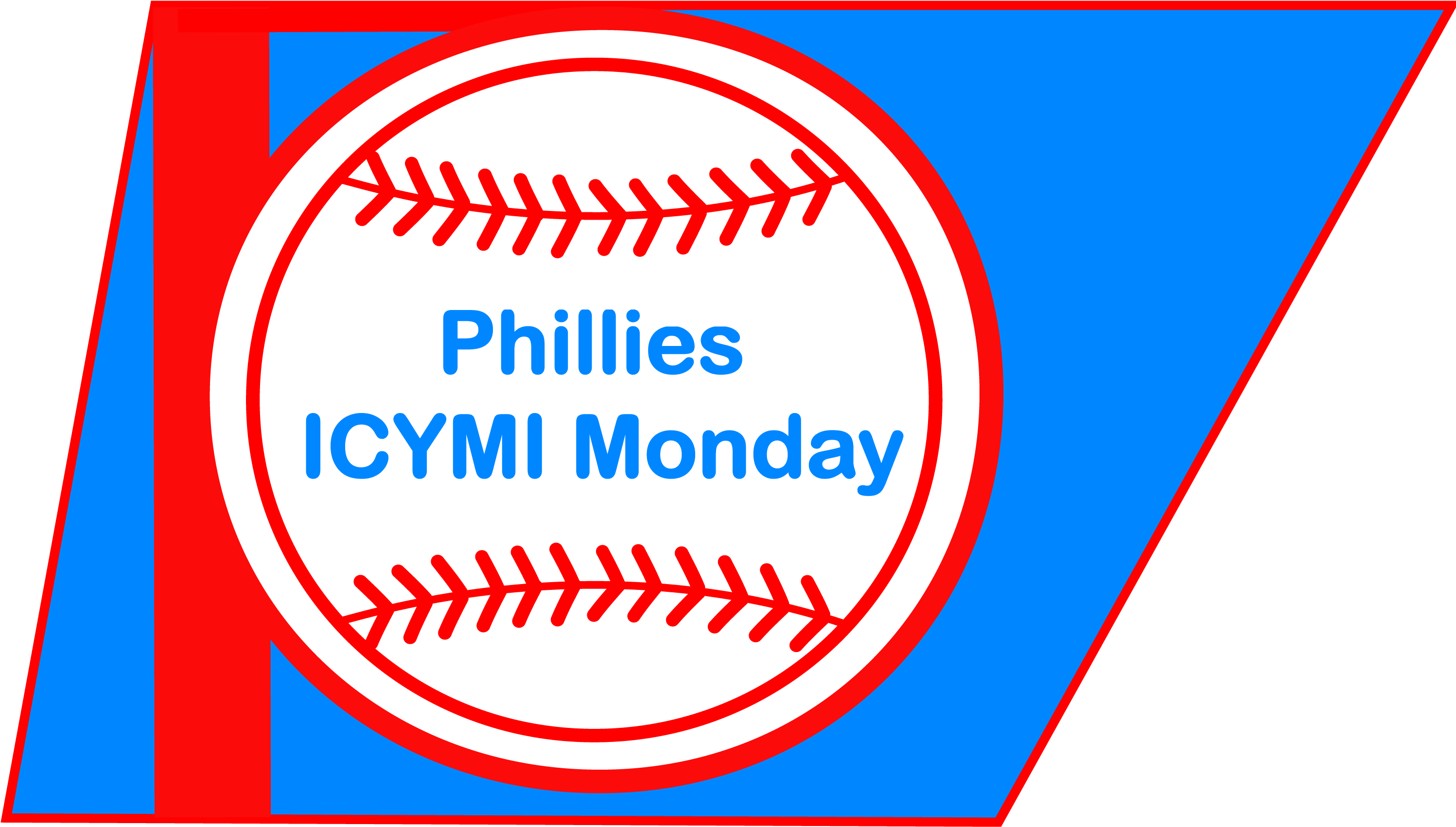 Philadelphia Phillies Icymi Monday - Sports Mania - White Softball On Teal Canvas (3000x2000), Png Download