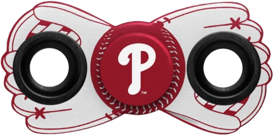 Philadelphia Phillies Mlb Diztracto Two Way Team Fidget - Philadelphia Phillies Two-way Fidget Spinner, White (600x600), Png Download
