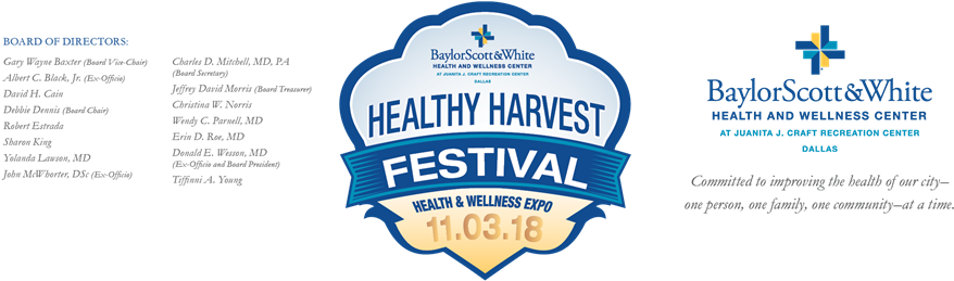 2018 Fall Festival And Health And Wellness Expo - Baylor Scott And White (1020x273), Png Download