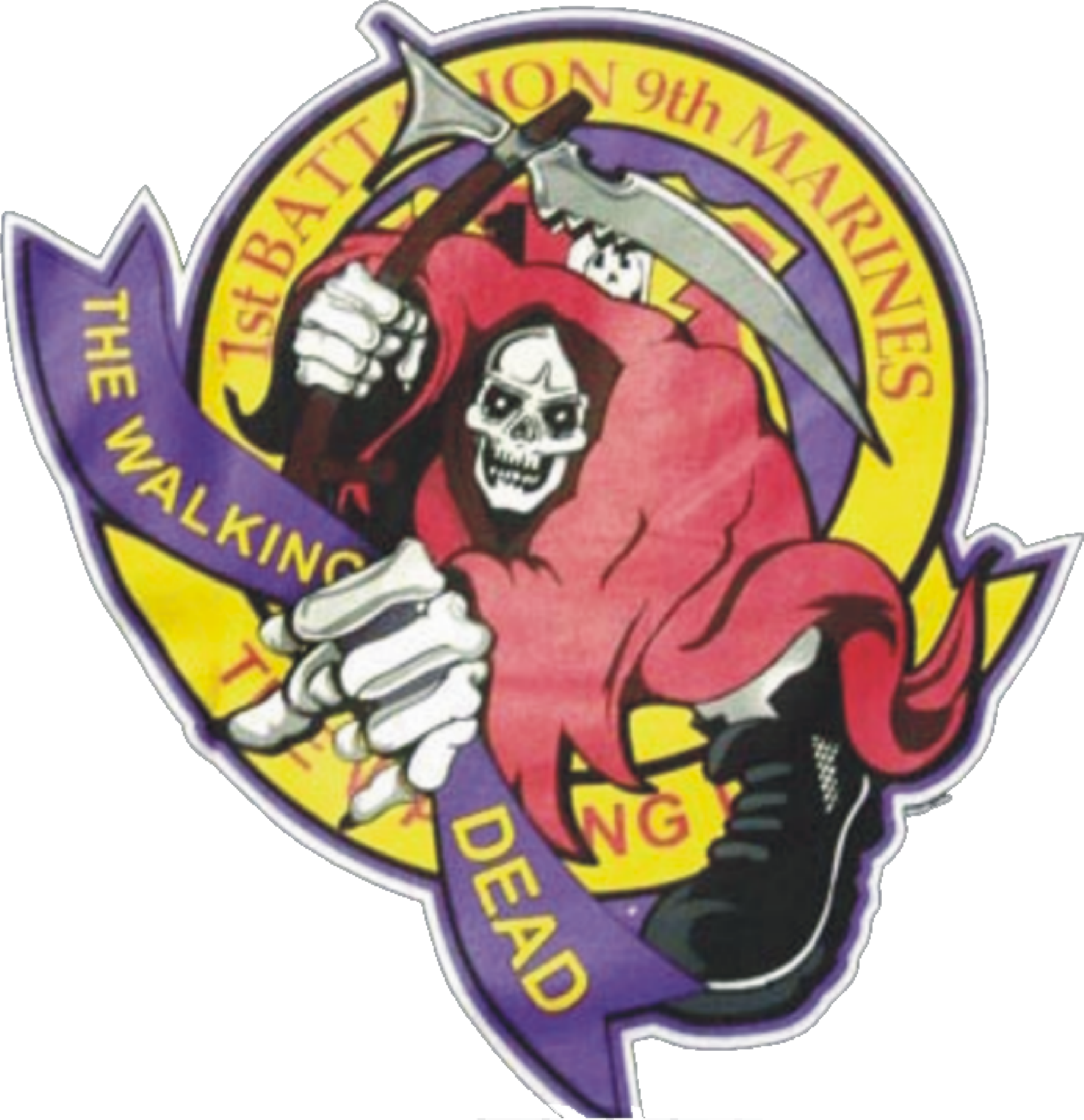 The Walking Dead - 9th Battalion 1st Marines (2347x2425), Png Download