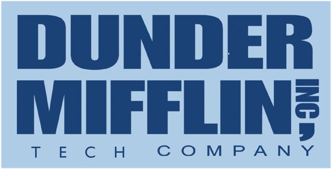 Logo - Dunder Mifflin Logo Png (865x617), Png Download