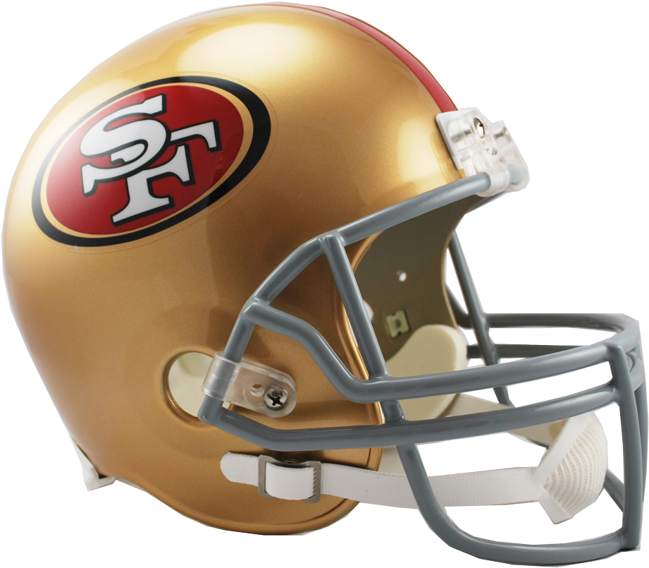 San Francisco 49ers Nfl Full-size Helmet Replica Dynasty - 49ers Helmet (475x412), Png Download