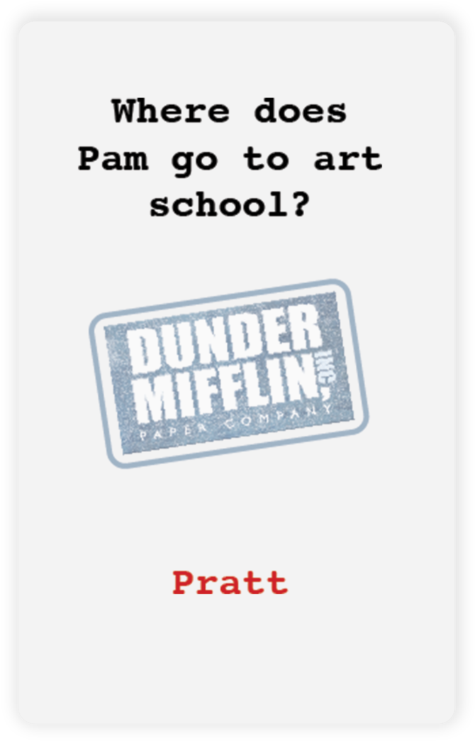 Officetriviacards20 - Office Dunder Mifflin Paper Company Sabre Navy Adult (1000x1345), Png Download