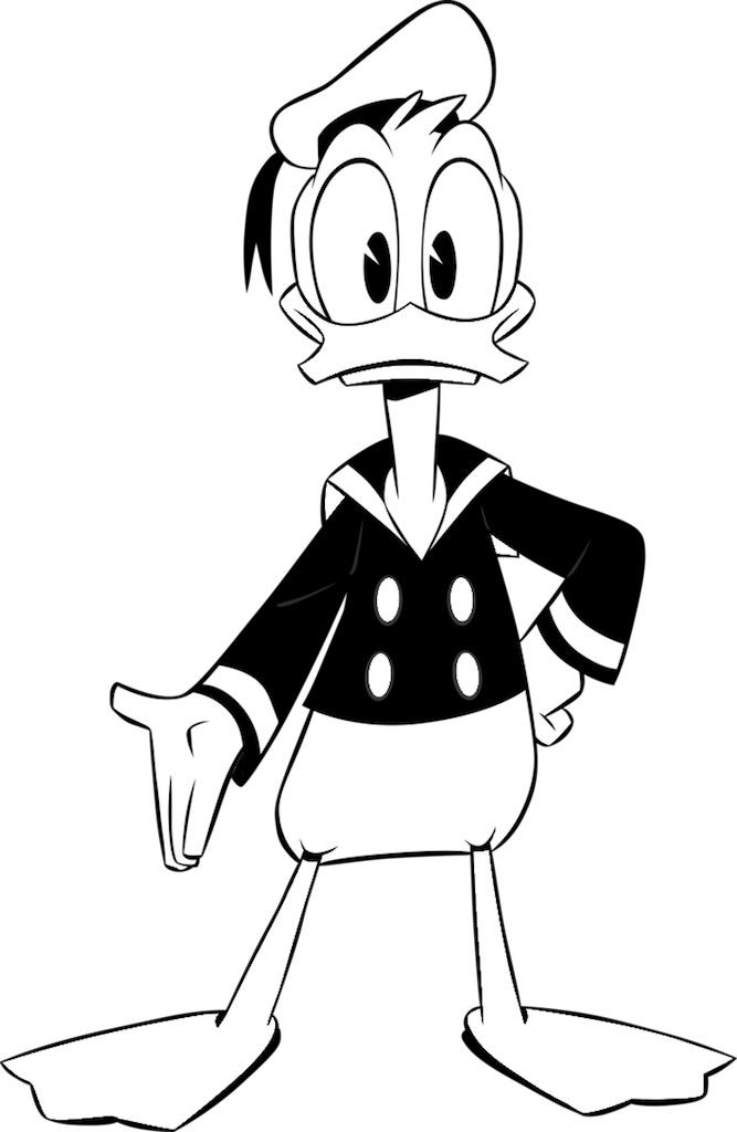 Donald Duck Coloring Page - Ducktales 2018 Donald Duck (667x1024), Png Download
