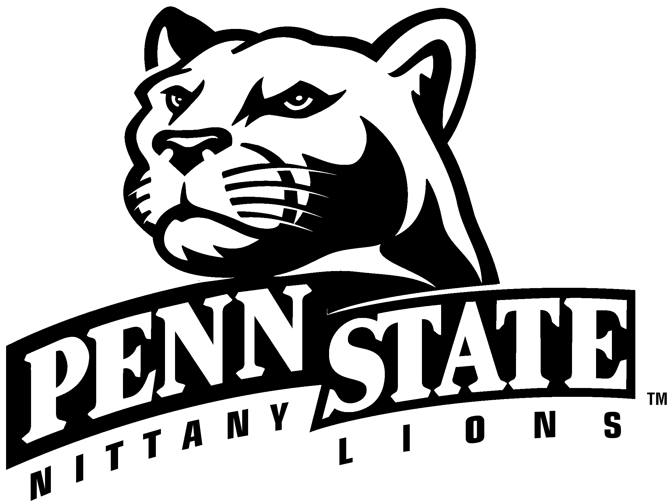 Penn State Lions Logo Black And White - Penn State Lions (2400x2400), Png Download