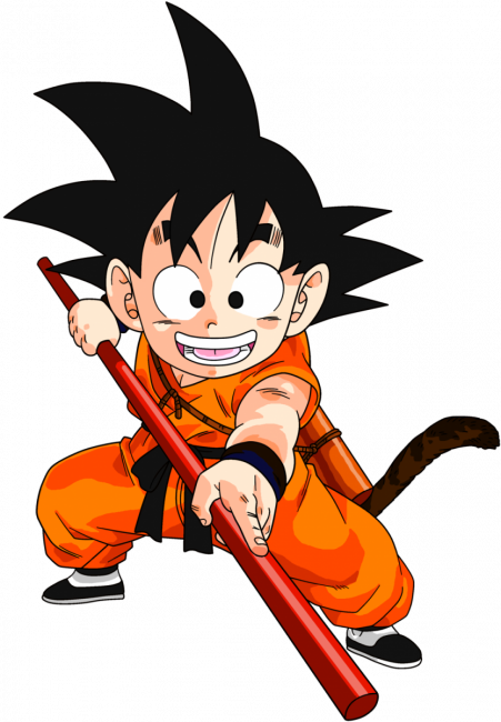 Download Free Printable "son Goku Png" Template Coloring (451x650), Png Download