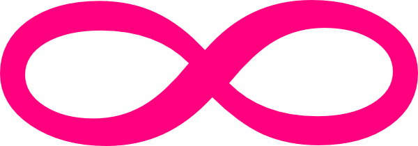 Infinity Clipart Pink - Pink Infinity Sign Transparent (600x210), Png Download