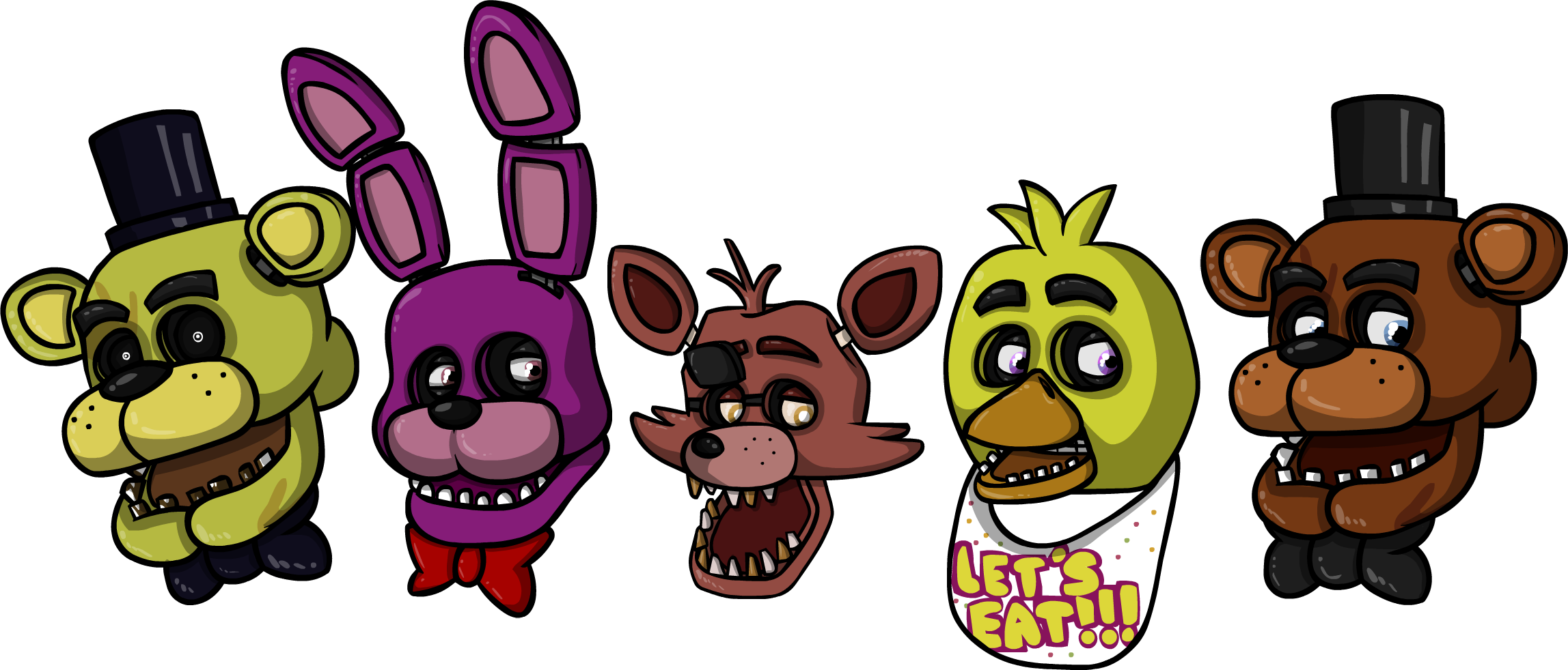 Personajes De Five Nights At Freddys Png - Button Png Camera Fnaf (2295x982), Png Download