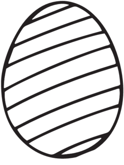 Blank Easter Egg Coloring Page - Easy Easter Egg Coloring Pages (500x386), Png Download