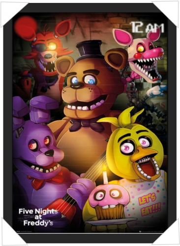 #864 - Poster Five Night At Freddy's (500x500), Png Download