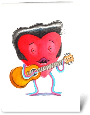 Male Heart Greeting Card - Illustration (350x396), Png Download