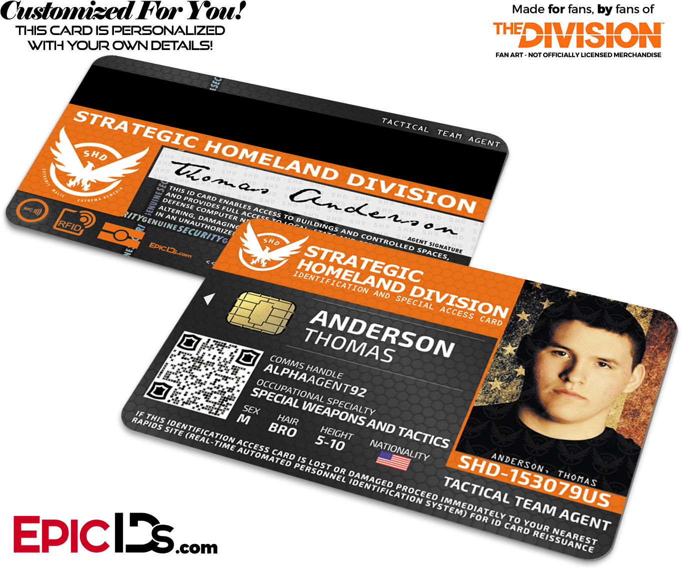 Strategic Homeland Division 'the Division' Agent Id - Breakfast Club Inspired Brian Johnson Student Id (1417x1181), Png Download