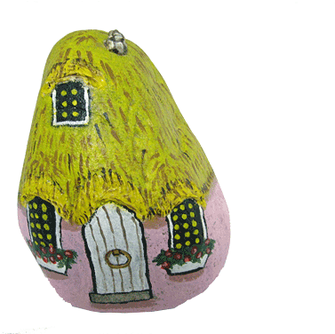 Pink Painted Rock Gnome Home - Transparent Painted Rock (500x375), Png Download