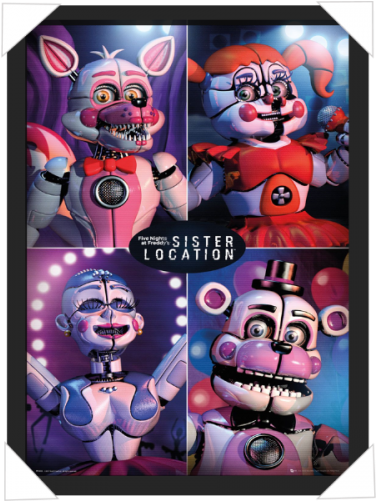 #843 - Fnaf Poster Sister Location (500x500), Png Download