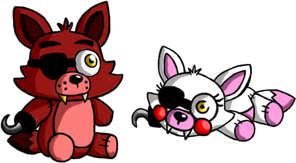 Five Nights At Freddy's Images Awww Hd Wallpaper And - Mangle And Foxy Plush (1024x579), Png Download