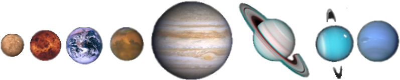 Planets Are Us - Planets In Order Png (806x192), Png Download