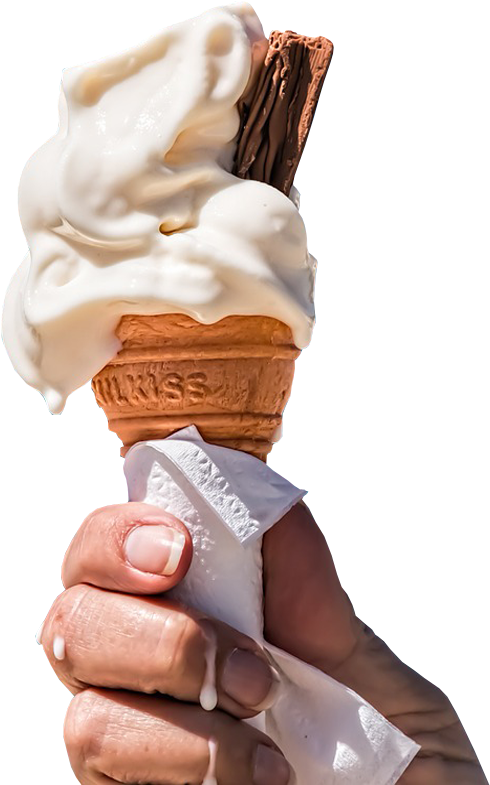 Ice Cream In Hand No Background Image - Luxclub Bamboo Sheet Set - Viscose From Bamboo - Eco (500x784), Png Download