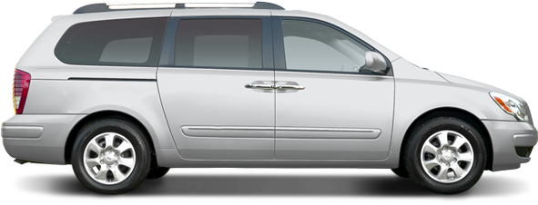 Rear 3/4 View - 2007 Hyundai Entourage (640x480), Png Download