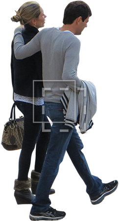 Skinny Couple - People Png Free Download (450x450), Png Download