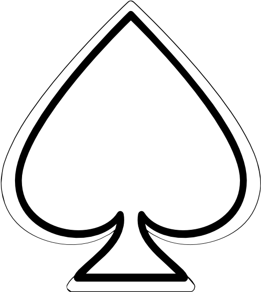Spade White (540x598), Png Download
