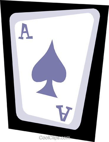 Ace Of Spades Royalty Free Vector Clip Art Illustration - Sign (369x480), Png Download