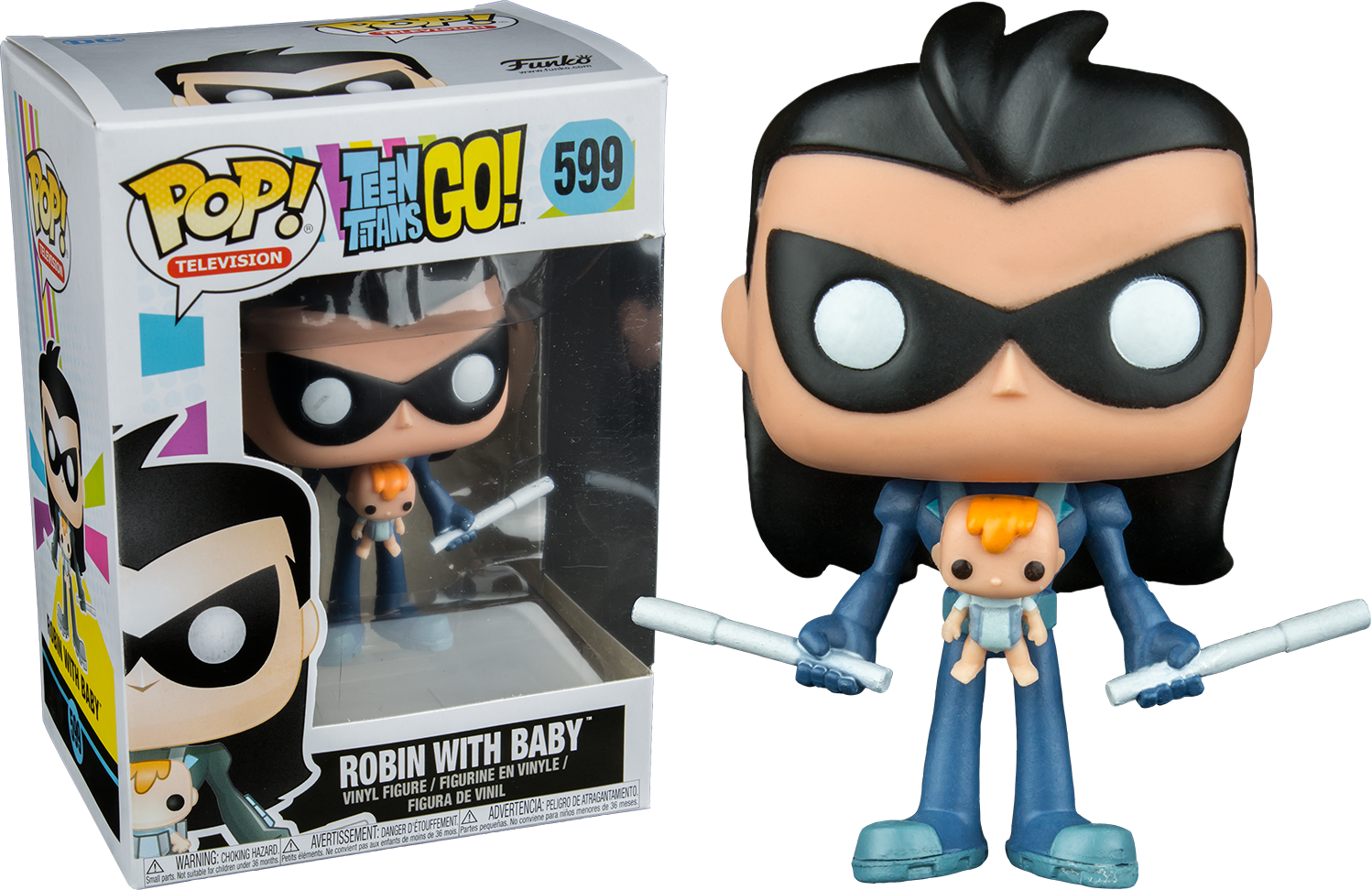 Teen - Teen Titans Go! Robin As Nightwing Pop! Vinyl Figure (1498x972), Png Download
