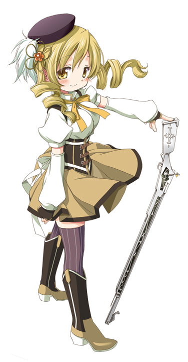 Puella Magi Madoka Magica Mami Pose3 - Mami Tomoe (376x721), Png Download