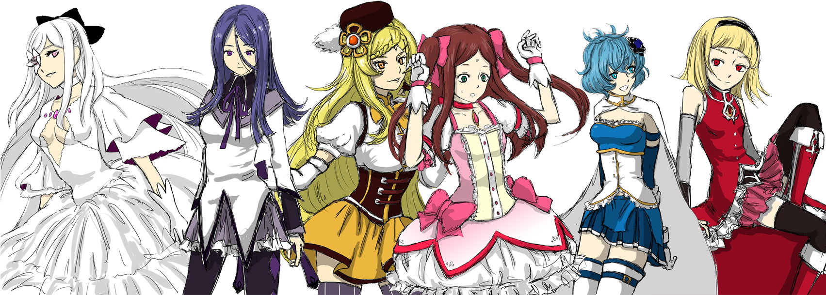 Drakengard 3/madoka Magica - Drakengard 3 Madoka Magica (1702x630), Png Download