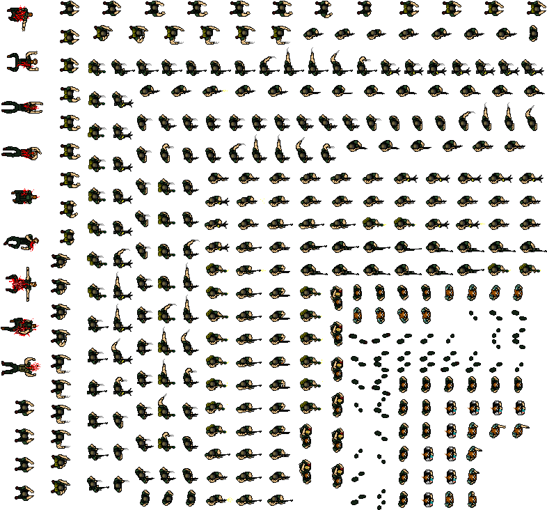 Hotline Miami Sprite Sheet - Illustration (796x744), Png Download